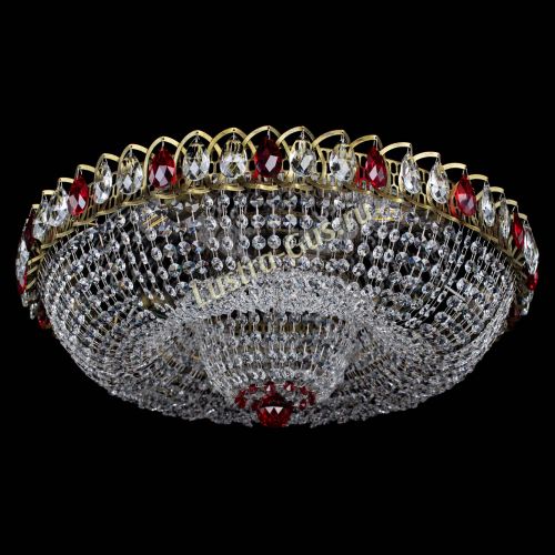 Люстра Водоворот Купол под бронзу Красный в Подольске Гусь Хрустальный