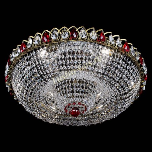 Люстра Водоворот Купол под бронзу Красный в Подольске Гусь Хрустальный