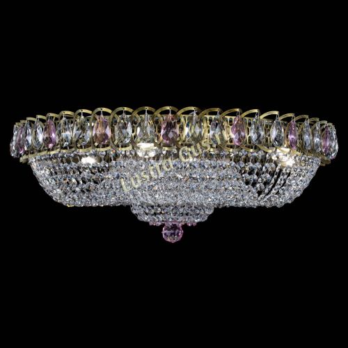 Люстра Водоворот Купол под бронзу Розовый в Подольске Гусь Хрустальный