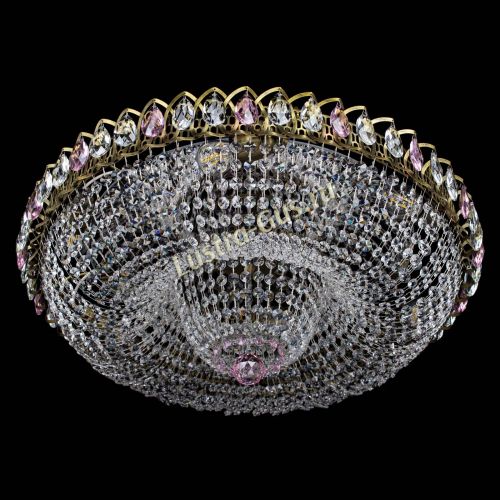 Люстра Водоворот Купол под бронзу Розовый в Подольске Гусь Хрустальный