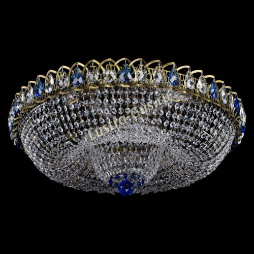 Люстра Водоворот Купол под бронзу Синий в Подольске Гусь Хрустальный