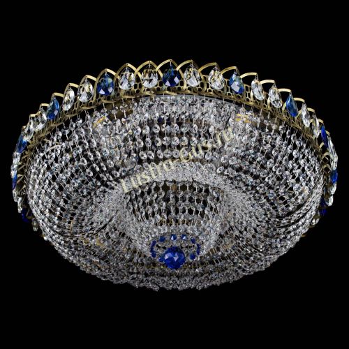 Люстра Водоворот Купол под бронзу Синий в Подольске Гусь Хрустальный