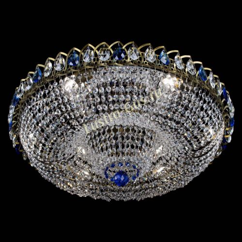 Люстра Водоворот Купол под бронзу Синий в Подольске Гусь Хрустальный