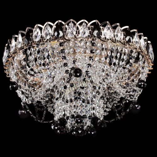 Люстра Водоворот Ольга шар черная в Подольске Гусь Хрустальный