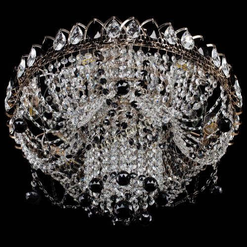 Люстра Водоворот Ольга шар черная в Подольске Гусь Хрустальный