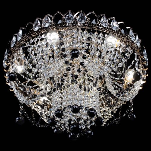 Люстра Водоворот Ольга шар черная в Подольске Гусь Хрустальный