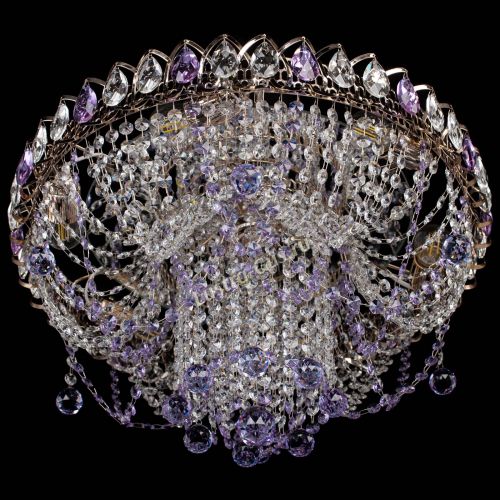 Люстра Водоворот Ольга шар фиолетовая в Подольске Гусь Хрустальный