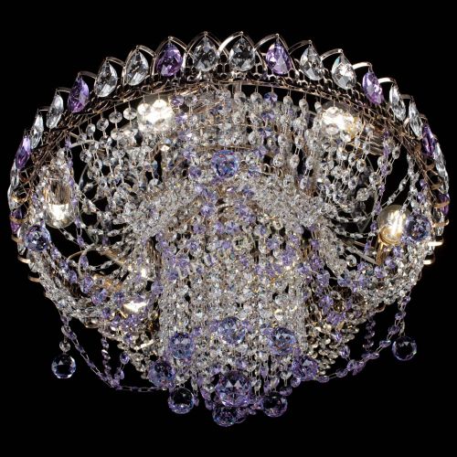 Люстра Водоворот Ольга шар фиолетовая в Подольске Гусь Хрустальный