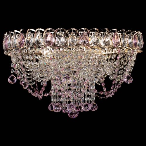 Люстра Водоворот Ольга шар розовая в Подольске Гусь Хрустальный