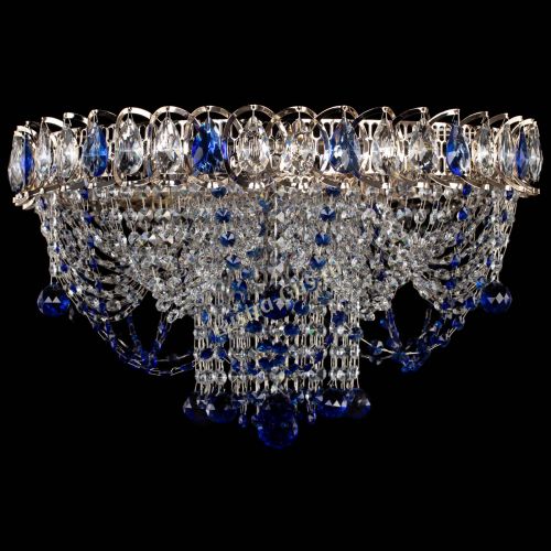 Люстра Водоворот Ольга шар синяя в Подольске Гусь Хрустальный