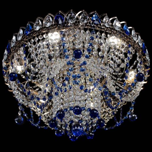 Люстра Водоворот Ольга шар синяя в Подольске Гусь Хрустальный