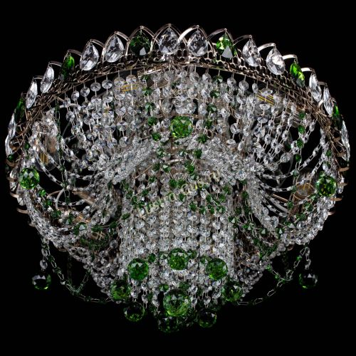 Люстра Водоворот Ольга шар зеленая в Подольске Гусь Хрустальный