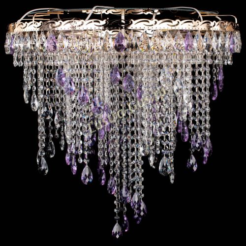 Люстра Вьюга фиолетовая в Подольске Гусь Хрустальный