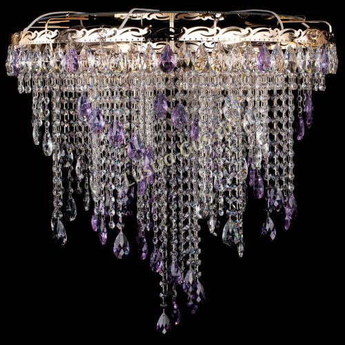 Люстра Вьюга фиолетовая в Подольске Гусь Хрустальный