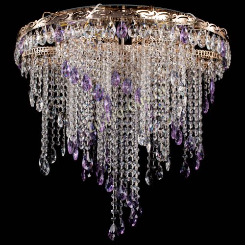 Люстра Вьюга фиолетовая в Подольске Гусь Хрустальный