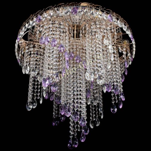 Люстра Вьюга фиолетовая в Подольске Гусь Хрустальный
