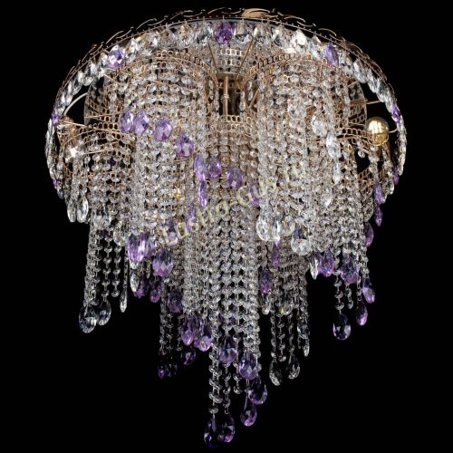 Люстра Вьюга фиолетовая в Подольске Гусь Хрустальный