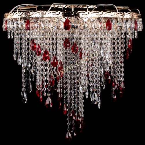 Люстра Вьюга красная в Подольске Гусь Хрустальный