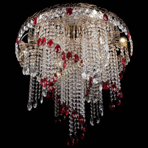 Люстра Вьюга красная в Подольске Гусь Хрустальный