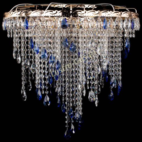 Люстра Вьюга синяя в Подольске Гусь Хрустальный