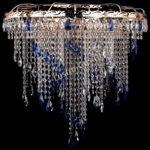 Люстра Вьюга синяя в Подольске Гусь Хрустальный