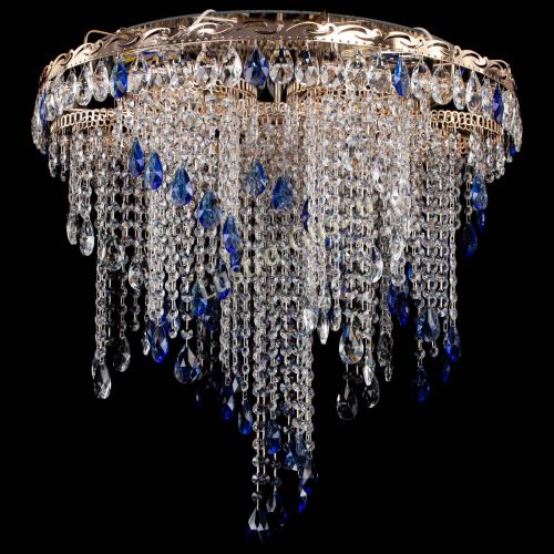 Люстра Вьюга синяя в Подольске Гусь Хрустальный