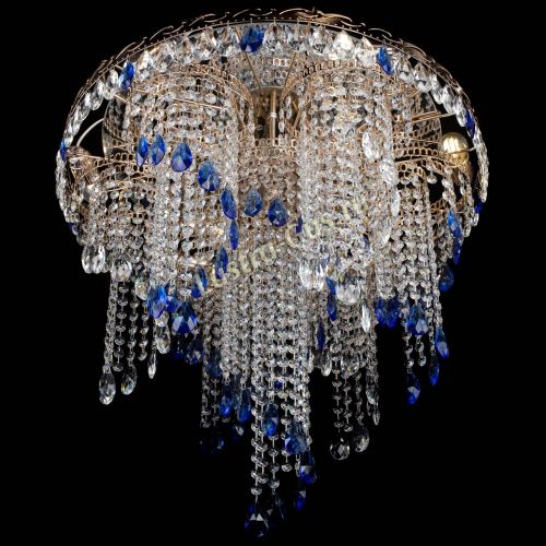 Люстра Вьюга синяя в Подольске Гусь Хрустальный