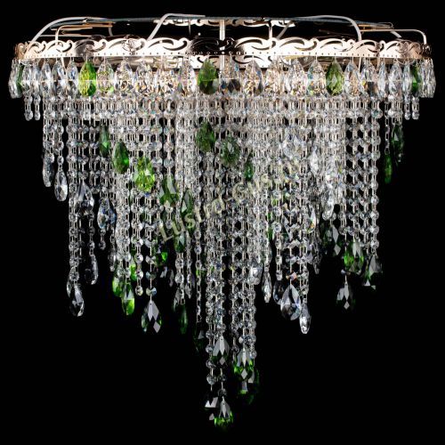 Люстра Вьюга зеленая в Подольске Гусь Хрустальный