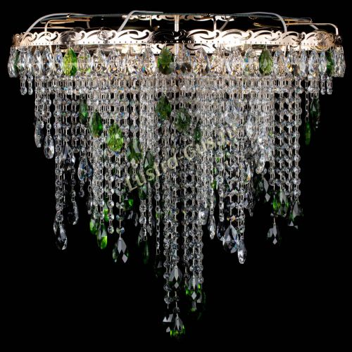 Люстра Вьюга зеленая в Подольске Гусь Хрустальный