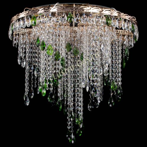 Люстра Вьюга зеленая в Подольске Гусь Хрустальный