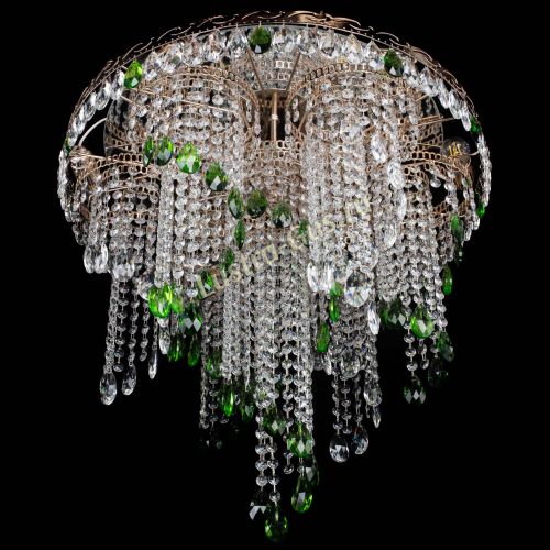 Люстра Вьюга зеленая в Подольске Гусь Хрустальный
