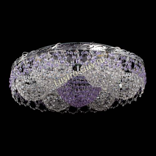 Люстра Вьюга №3 фиолетовая в Подольске Гусь Хрустальный