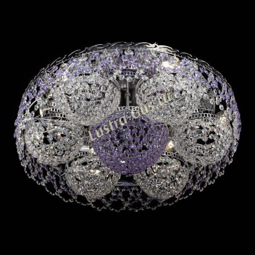 Люстра Вьюга №3 фиолетовая в Подольске Гусь Хрустальный