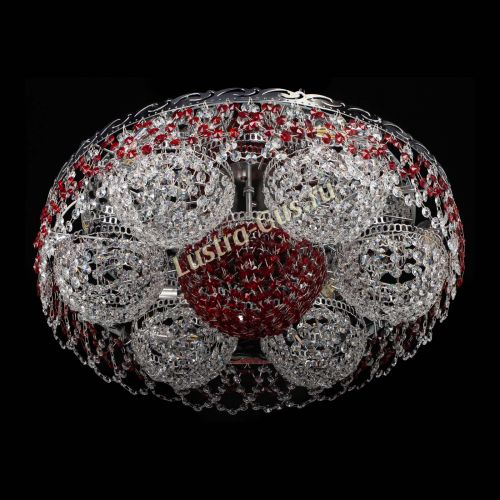 Люстра Вьюга №3 красная в Подольске Гусь Хрустальный