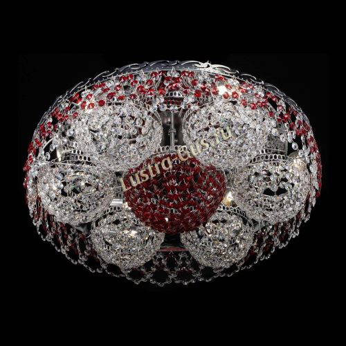 Люстра Вьюга №3 красная в Подольске Гусь Хрустальный