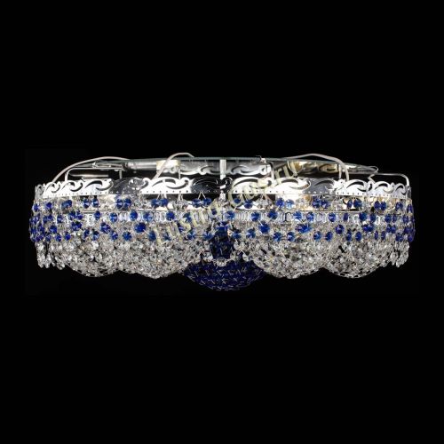 Люстра Вьюга №3 синяя в Подольске Гусь Хрустальный