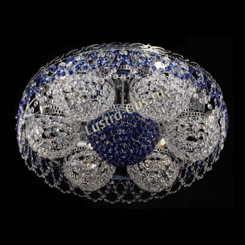 Люстра Вьюга №3 синяя в Подольске Гусь Хрустальный