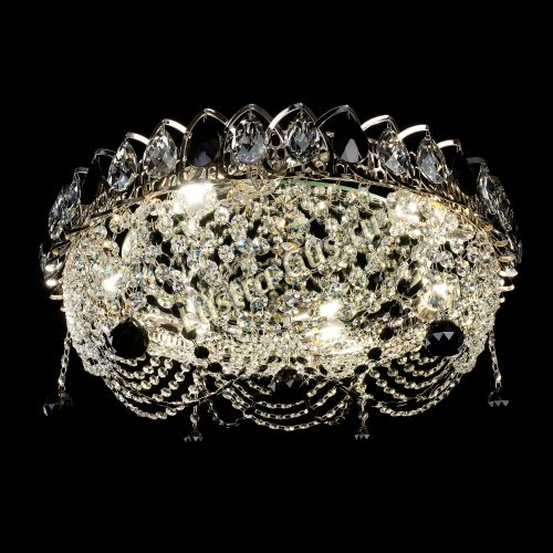 Люстра Жасмин №1 черная в Подольске Гусь Хрустальный