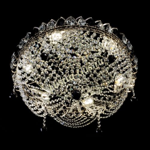 Люстра Жасмин №1 черная в Подольске Гусь Хрустальный