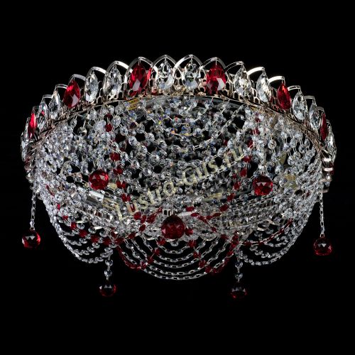 Люстра Жасмин №1 красная в Подольске Гусь Хрустальный