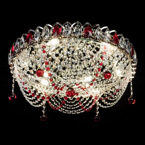 Люстра Жасмин №1 красная в Подольске Гусь Хрустальный