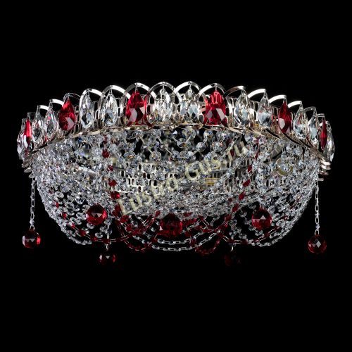 Люстра Жасмин №1 красная в Подольске Гусь Хрустальный
