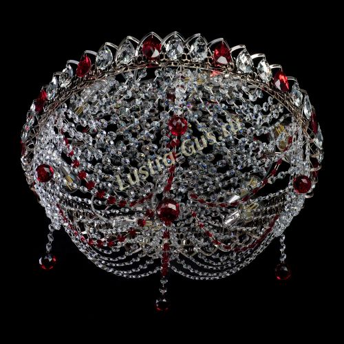 Люстра Жасмин №1 красная в Подольске Гусь Хрустальный