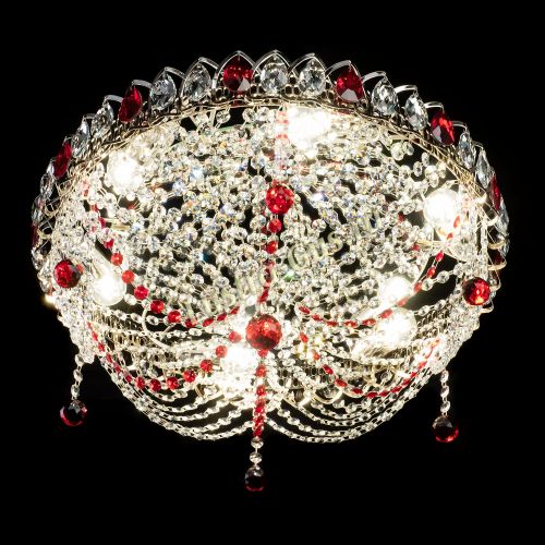 Люстра Жасмин №1 красная в Подольске Гусь Хрустальный