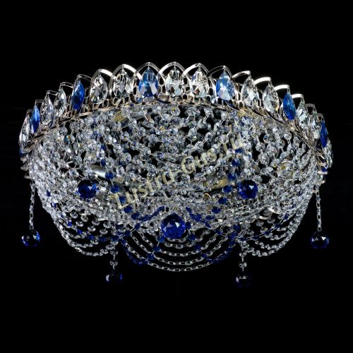 Люстра Жасмин №1 синяя в Подольске Гусь Хрустальный