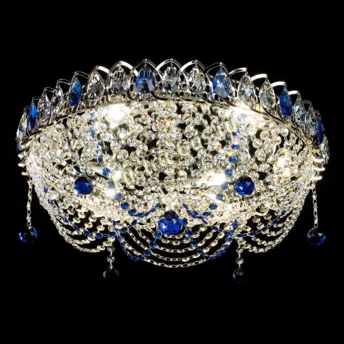 Люстра Жасмин №1 синяя в Подольске Гусь Хрустальный