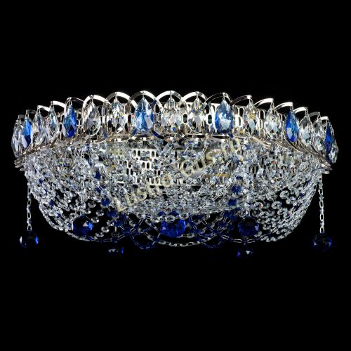 Люстра Жасмин №1 синяя в Подольске Гусь Хрустальный