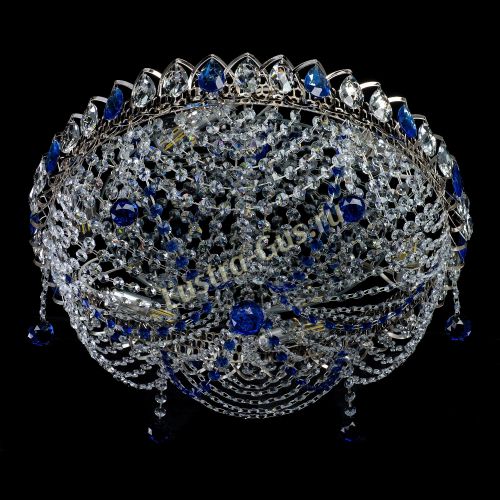 Люстра Жасмин №1 синяя в Подольске Гусь Хрустальный