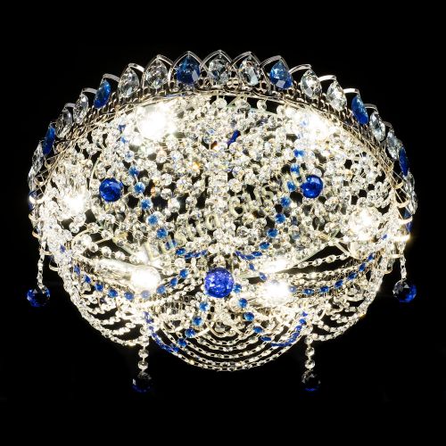 Люстра Жасмин №1 синяя в Подольске Гусь Хрустальный