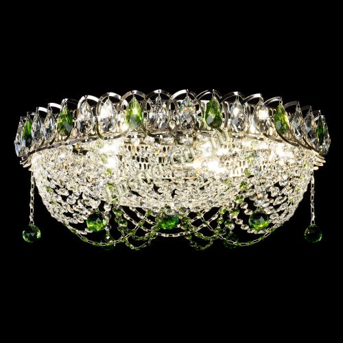 Люстра Жасмин №1 зеленая в Подольске Гусь Хрустальный